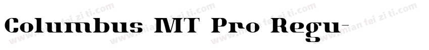 Columbus MT Pro Regu字体转换